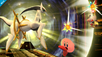 Arceus atacando SSB4 Wii U