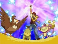 Ash con la medalla Bosque.