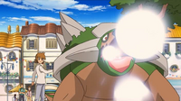 Torterra usando bomba germen.