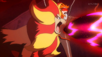 Pyroar de Lysandre/Lysson usando hiperrayo.