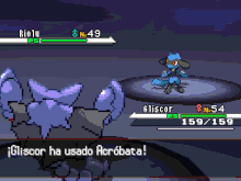 Gliscor usando acróbata en la quinta generación.