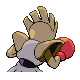 Imagen posterior de Hitmonchan macho en la cuarta generación