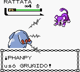 Phanpy usando gruñido en la segunda generación.