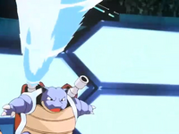 Blastoise de Sid usando hidrobomba en la P07.