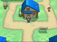 El Personaje Masculino de Pokémon Black and White en lo que parece ser su casa el pueblo inicial.