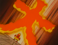 Magmar de Blaine usando llamarada.