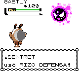 Sentret usando rizo defensa en la segunda generación.