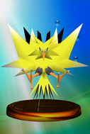 Trofeo de Zapdos en SSBM.