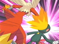 Blaziken vs. Sneasel.