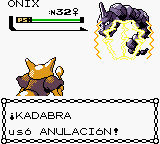 Kadabra usando anulación en la segunda generación.
