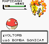 Voltorb usando bomba sónica en la segunda generación.