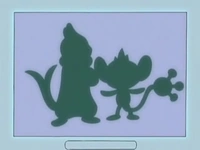Buizel siendo intercambiado por Aipom.
