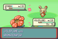 Vileplume usando aromaterapia en la tercera generación.