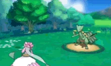 Mega-Diancie usando brillo mágico en la sexta generación.
