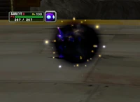 Sableye usando bola sombra en Pokémon Colosseum.