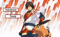 Yukimura y su Tepig.