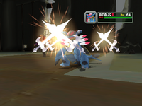 Armaldo usando danza espada en Pokémon Colosseum.