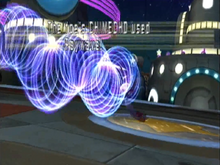 Chimecho usando psicoonda en Pokémon Battle Revolution.