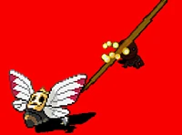 Ninjask usando golpe aéreo en Pokémon Negro 2 y Blanco 2.