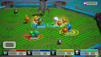 Bulbasaur, Cyndaquil, Piplup y Oshawott combatiendo contra varios Torchic.