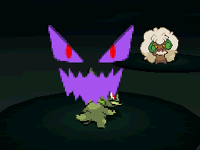 Axew usando cara susto en la quinta generación.