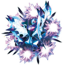 Necrozma Alas del Alba usando deflagración lunar.