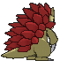 Imagen posterior de Sandslash variocolor en la sexta y séptima generación