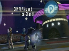 Donphan usando canto helado en Pokémon Battle Revolution.