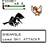 Smeargle usando ataque aéreo en la segunda generación