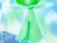 Ralts usando velo sagrado.