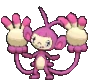 Imagen de Ambipom variocolor hembra en Pokémon X, Pokémon Y, Pokémon Rubí Omega, Pokémon Zafiro Alfa, Pokémon Sol y Pokémon Luna