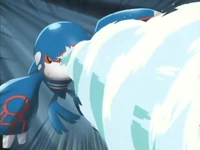 Kyogre usando hidrobomba.