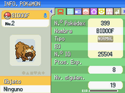 Información de Bidoof