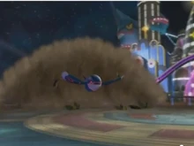 Kyogre usando agua lodosa en Pokémon Battle Revolution.
