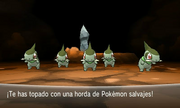 Combate contra horda de Pokémon