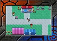 Jugando a Pokémon Rubí y Pokémon Zafiro en la televisión