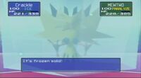 Un Zapdos congelado en Pokémon Stadium