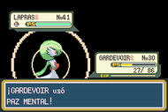 Gardevoir usando paz mental en la tercera generación.