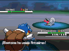Blastoise usando antiaéreo en la quinta generación.