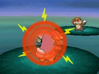 Audino usando gruñido en la quinta generación.