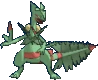 Imagen posterior de Mega-Sceptile en la sexta y séptima generación
