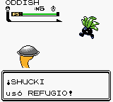 Shuckle usando refugio en la segunda generación.