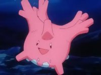 Corsola nadando.