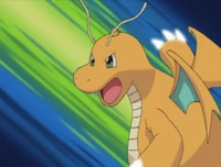 Dragonite usando garra dragón.