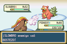 Slowbro usando bostezo en la tercera generación.