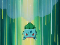 Bulbasaur de Ash usando somnífero.