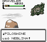 Piloswine usando neblina en la segunda generación.