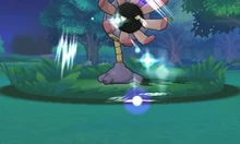 Lileep usando pulimento en la sexta generación.