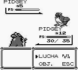 Pidgey usando ataque arena en la primera generación.