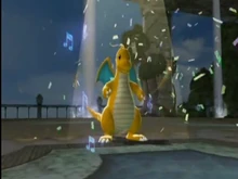 Dragonite recibiendo otra vez en Pokémon Battle Revolution